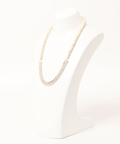 Editors Draw（エディターズドロー）の「マーブルストーン×チェーン ネックレス Ria. Jaysmee/リアジェイズミー（ネックレス・メンズ・ホワイト/ターコイズブルー・ONE SIZE）」の7枚目の写真