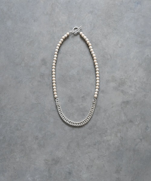 Editors Draw（エディターズドロー）の「マーブルストーン×チェーン ネックレス Ria. Jaysmee/リアジェイズミー（ネックレス・メンズ・ホワイト/ターコイズブルー・ONE SIZE）」の6枚目の写真