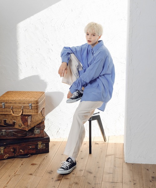 MUHET（ミュエータ）の「レギュラーカラービッグシャツ（シャツ/ブラウス・レディース・ベージュ/オフホワイト/サックスブルー/グリーン・SMALL/MEDIUM/LARGE）」の22枚目の写真