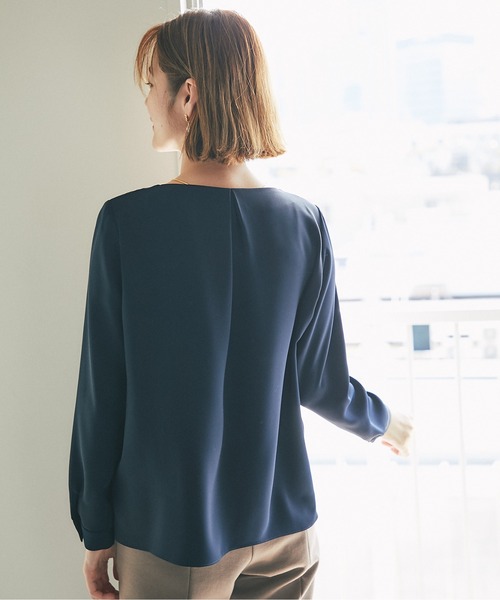 RIVE DROITE（リヴドロワ）の「女性らしい上品シルエットが魅力　フロントパーツブラウス（シャツ/ブラウス・レディース・アイボリー/ピンクベージュ/カーキ/ネイビー・38）」の21枚目の写真