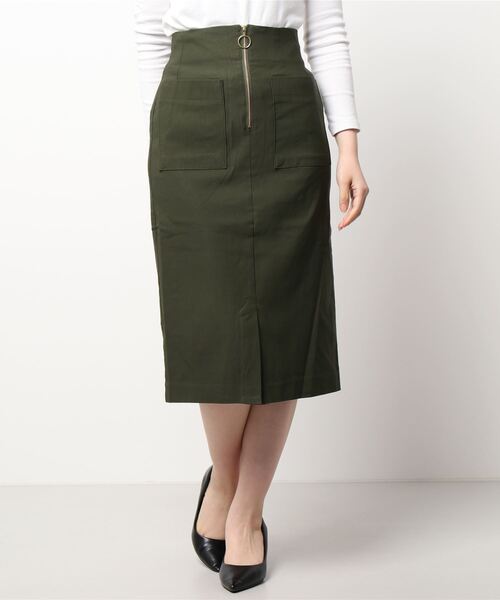 Te chichi（テチチ）の「フロントファスナータイトスカート（スカート・レディース・ブラック/ベージュ/カーキ・SMALL/MEDIUM）」の5枚目の写真