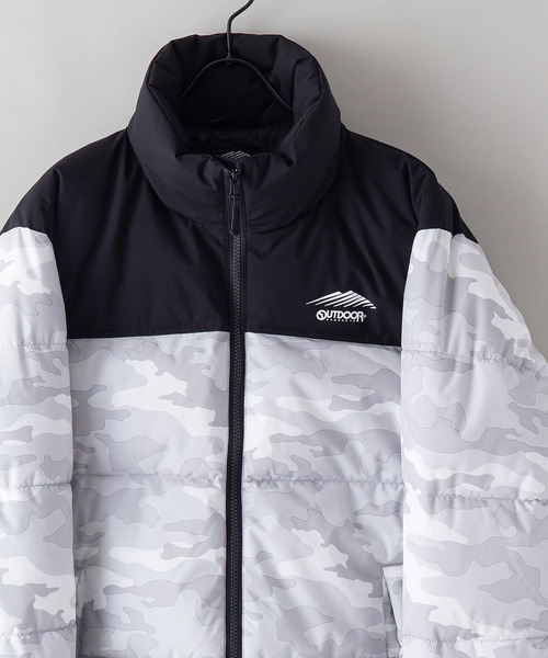 OUTDOOR PRODUCTS APPAREL(アウトドアプロダクツアパレル)の「撥水防風ストレッチ耐水圧10000mmスタンド中綿 ジャケット ワンポイントブランドロゴ(ブルゾン・メンズ・ホワイト/ブラック/アーミー/アイボリー/ネイビー・MEDIUM/LARGE/X-LARGE/XX-LARGE/XXX-LARGE)」の1枚目の写真