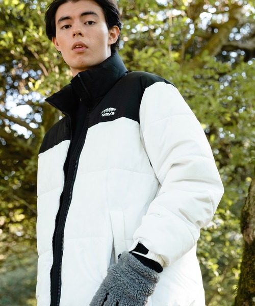 OUTDOOR PRODUCTS APPAREL(アウトドアプロダクツアパレル)の「撥水防風ストレッチ耐水圧10000mmスタンド中綿 ジャケット ワンポイントブランドロゴ(ブルゾン・メンズ・ホワイト/ブラック/アーミー/アイボリー/ネイビー・MEDIUM/LARGE/X-LARGE/XX-LARGE/XXX-LARGE)」の21枚目の写真