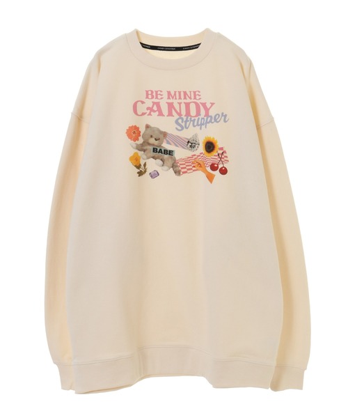 Candy Stripper(キャンディストリッパー)の「BE MINE CANDY SWEAT ワンピース(ワンピース・レディース・ブラック/ピンク/グリーン/アイボリー・2)」の2枚目の写真