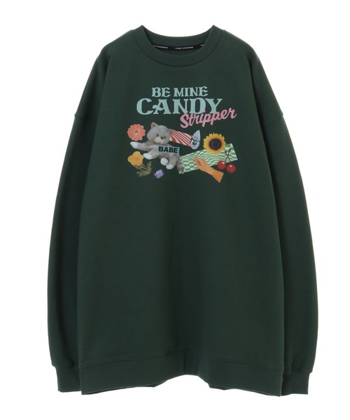 Candy Stripper(キャンディストリッパー)の「BE MINE CANDY SWEAT ワンピース(ワンピース・レディース・ブラック/ピンク/グリーン/アイボリー・2)」の5枚目の写真