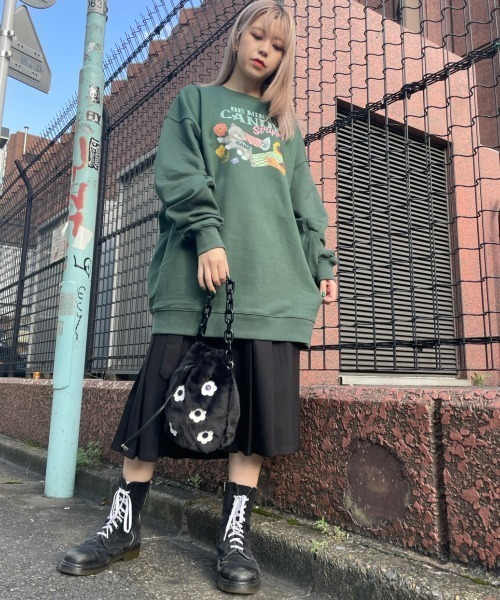 Candy Stripper(キャンディストリッパー)の「BE MINE CANDY SWEAT ワンピース(ワンピース・レディース・ブラック/ピンク/グリーン/アイボリー・2)」の12枚目の写真