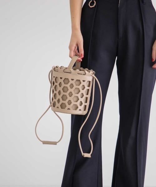 PROTCOL（プロトコル）の「PROTCOL　BEEHIVE MINI B（ハンドバッグ・レディース・グレー/ブルー系その他・ONE）」の2枚目の写真