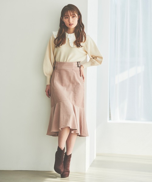 31 Sons de mode（トランテアン　ソン　ドゥ　モード）の「コーデュロイマーメイドスカート（スカート・レディース・ピンク/オレンジ/グリーン・38/36）」の17枚目の写真