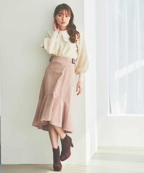 31 Sons de mode（トランテアン　ソン　ドゥ　モード）の「コーデュロイマーメイドスカート（スカート・レディース・ピンク/オレンジ/グリーン・38/36）」の19枚目の写真