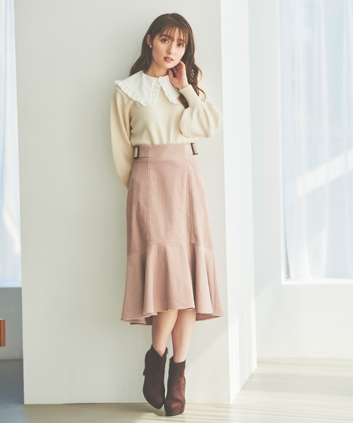 31 Sons de mode（トランテアン　ソン　ドゥ　モード）の「コーデュロイマーメイドスカート（スカート・レディース・ピンク/オレンジ/グリーン・38/36）」の20枚目の写真