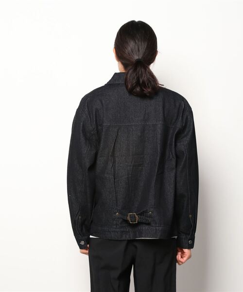 Beno（ビーノ）の「デニム ワイドシルエット JKT（デニムジャケット・メンズ・ブラック/インディゴブルー/ライトインディゴブルー/ワンウォッシュ/キナリ・M/L/XL）」の13枚目の写真