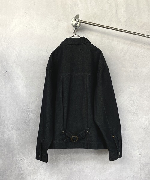 Beno（ビーノ）の「デニム ワイドシルエット JKT（デニムジャケット・メンズ・ブラック/インディゴブルー/ライトインディゴブルー/ワンウォッシュ/キナリ・M/L/XL）」の14枚目の写真