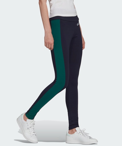adidas（アディダス）の「レギンス [LEGGINGS] アディダスオリジナルス（レギンス/スパッツ・レディース・ネイビー/グリーン・SMALL/LARGE/XX-LARGE/X-LARGE/MEDIUM/X-SMALL）」の3枚目の写真