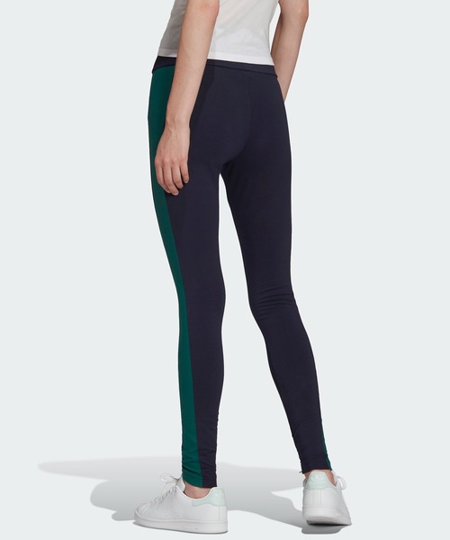 adidas（アディダス）の「レギンス [LEGGINGS] アディダスオリジナルス（レギンス/スパッツ・レディース・ネイビー/グリーン・SMALL/LARGE/XX-LARGE/X-LARGE/MEDIUM/X-SMALL）」の4枚目の写真