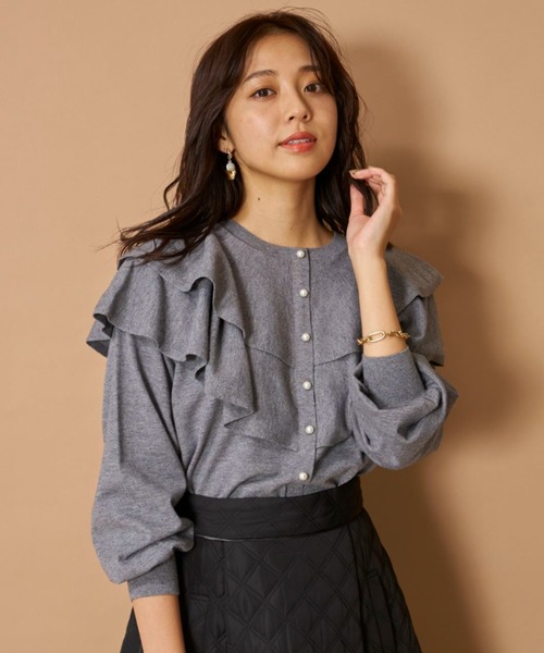 JUSGLITTY - お値下げ 新品☆JUSGLITTY 前後2wayニット JUSGLITTY（ジャスグリッティー）の「前後2WAYフリルニット