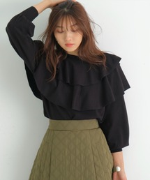 JUSGLITTY - お値下げ 新品☆JUSGLITTY 前後2wayニット JUSGLITTY（ジャスグリッティー）の「前後2WAYフリルニット