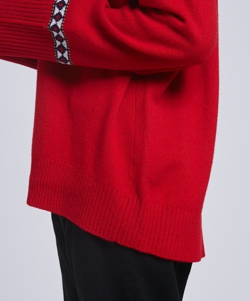 DOUBLE STANDARD CLOTHING(ダブルスタンダードクロージング)の「ノルディック柄フリンジニット(ニット/セーター・レディース・レッド/ターコイズブルー・FREE)」の10枚目の写真