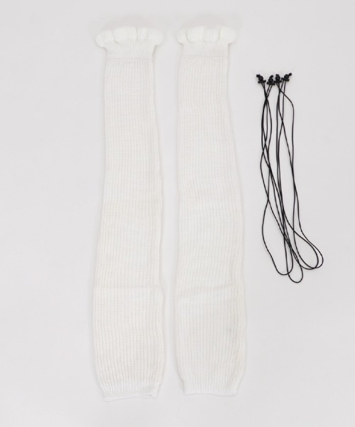 FickleBebe（フィクルベベ）の「ボリュームレッグウォーマー（レッグウォーマー・レディース・ホワイト/ブラック・FREE）」の5枚目の写真