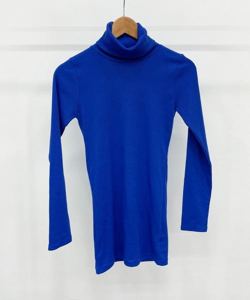 CEMONEMO(セモネモ)の「タートルネック リブカットソー(Tシャツ/カットソー・レディース・ブラック/グリーン/アイボリー/ダークパープル/キャメル/ブルー/オートミール/モカ/マスタード・FREE)」の6枚目の写真