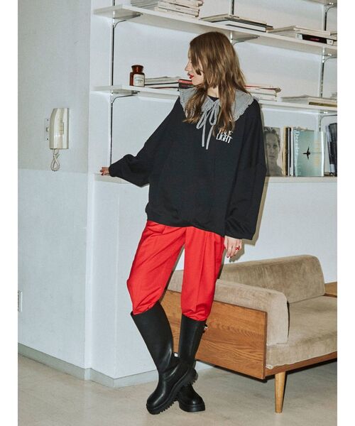 jouetie（ジュエティ）の「BIGカラープルオーバー（スウェット・レディース・ブラック/パープル/オフホワイト/ブルー・MEDIUM）」の17枚目の写真