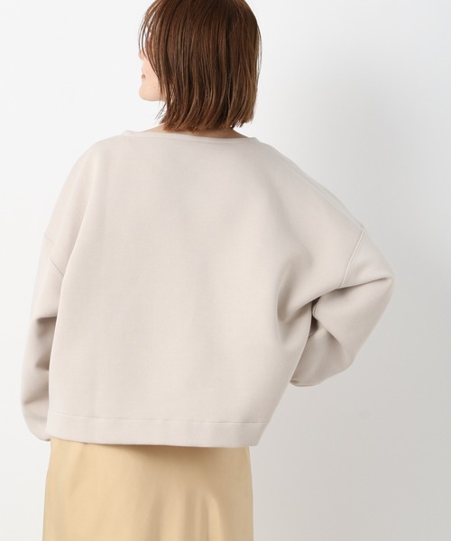 A part by（アパートバイ）の「ボンディングショートプルオーバー　259834（その他トップス・レディース・チャコールグレー/ライトグリーン/アイボリー・FREE）」の8枚目の写真