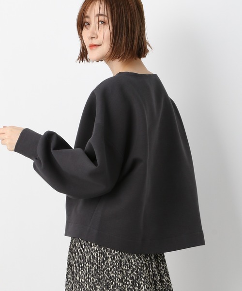 A part by（アパートバイ）の「ボンディングショートプルオーバー　259834（その他トップス・レディース・チャコールグレー/ライトグリーン/アイボリー・FREE）」の5枚目の写真