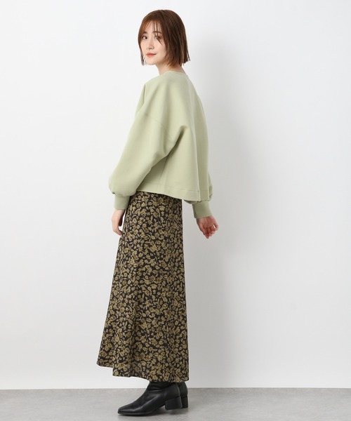 A part by（アパートバイ）の「ボンディングショートプルオーバー　259834（その他トップス・レディース・チャコールグレー/ライトグリーン/アイボリー・FREE）」の9枚目の写真