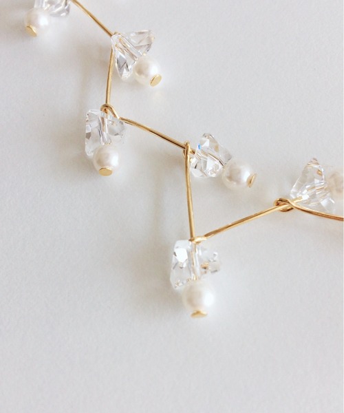Cupid Heart(キューピッドハート)の「【Cupid Heart】結婚式アクセサリー 小枝ネックレス(ネックレス・レディース・ベージュ/ピンク・MEDIUM)」の11枚目の写真