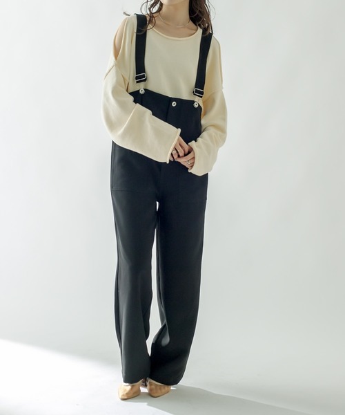 mystic（ミスティック）の「ポケットサロペット（サロペット/オーバーオール・レディース・ブラック/ベージュ/オフホワイト・1/2）」の12枚目の写真