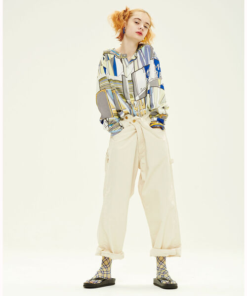 BEAMS BOY(ビームスボーイ)の「maturely / Art And Solid Snap Blouse(シャツ/ブラウス・レディース・ブラウン/マルチ・S/M)」の7枚目の写真