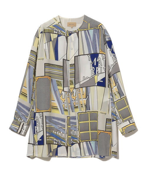 BEAMS BOY(ビームスボーイ)の「maturely / Art And Solid Snap Blouse(シャツ/ブラウス・レディース・ブラウン/マルチ・S/M)」の11枚目の写真