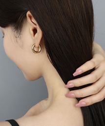 CEMONEMO（セモネモ）の「【金属アレルギー対応】 ワンタッチ ボリューム フープピアス / サージカルステンレス（ピアス（両耳用））」