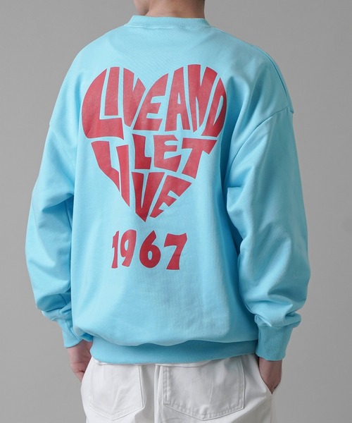 SPINNS（スピンズ）の「【ゆったりシルエット】HART1967バックロゴスウェット（スウェット・メンズ・アッシュグレー/ブラック/レッド/サックスブルー・ONESIZE）」の3枚目の写真