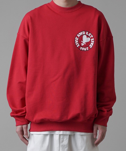 SPINNS（スピンズ）の「【ゆったりシルエット】HART1967バックロゴスウェット（スウェット・メンズ・アッシュグレー/ブラック/レッド/サックスブルー・ONESIZE）」の13枚目の写真