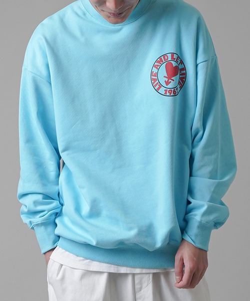 SPINNS（スピンズ）の「【ゆったりシルエット】HART1967バックロゴスウェット（スウェット・メンズ・アッシュグレー/ブラック/レッド/サックスブルー・ONESIZE）」の7枚目の写真