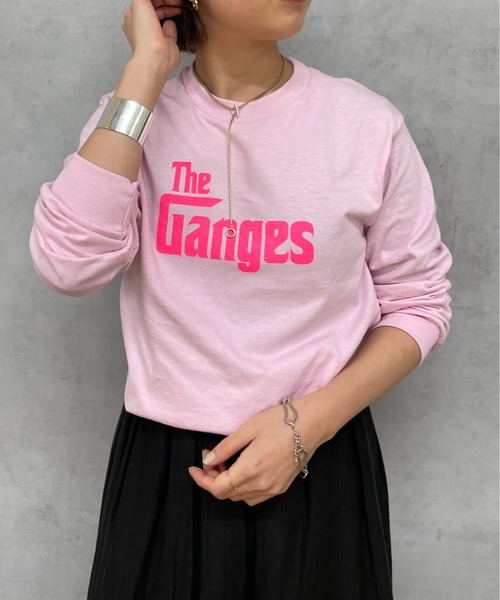 Omekashi(オメカシ)の「ベナレス GangesロングTシャツ(Tシャツ/カットソー・レディース・ホワイト/アイボリー/ピンク・FREE)」の3枚目の写真