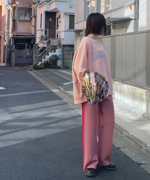 Alley by w closet(アリーバイダブルクローゼット)の「【Alley】【SETUP対応】ホンデ裏毛Bigチュニック(スウェット・レディース・ピンク/ブルー/イエロー・FREE)」の8枚目の写真