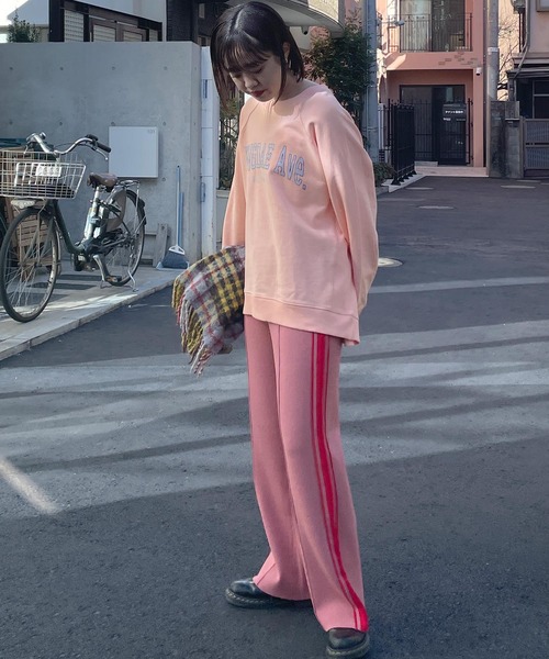 Alley by w closet(アリーバイダブルクローゼット)の「【Alley】【SETUP対応】ホンデ裏毛Bigチュニック(スウェット・レディース・ピンク/ブルー/イエロー・FREE)」の10枚目の写真