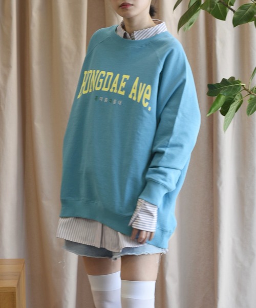 Alley by w closet(アリーバイダブルクローゼット)の「【Alley】【SETUP対応】ホンデ裏毛Bigチュニック(スウェット・レディース・ピンク/ブルー/イエロー・FREE)」の18枚目の写真