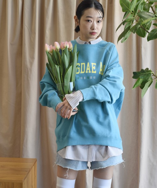 Alley by w closet(アリーバイダブルクローゼット)の「【Alley】【SETUP対応】ホンデ裏毛Bigチュニック(スウェット・レディース・ピンク/ブルー/イエロー・FREE)」の20枚目の写真