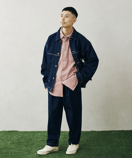 JOURNAL STANDARD relume（ジャーナルスタンダード　レリューム）の「GARMENT DYE ビッグシルエット コーデュロイシャツ（ブルゾン・メンズ・ダークグリーン/ベージュ系その他/ピンク/アイボリー・MEDIUM/LARGE）」の4枚目の写真