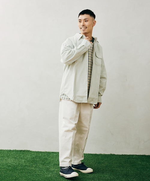 JOURNAL STANDARD relume（ジャーナルスタンダード　レリューム）の「GARMENT DYE ビッグシルエット コーデュロイシャツ（ブルゾン・メンズ・ダークグリーン/ベージュ系その他/ピンク/アイボリー・MEDIUM/LARGE）」の22枚目の写真