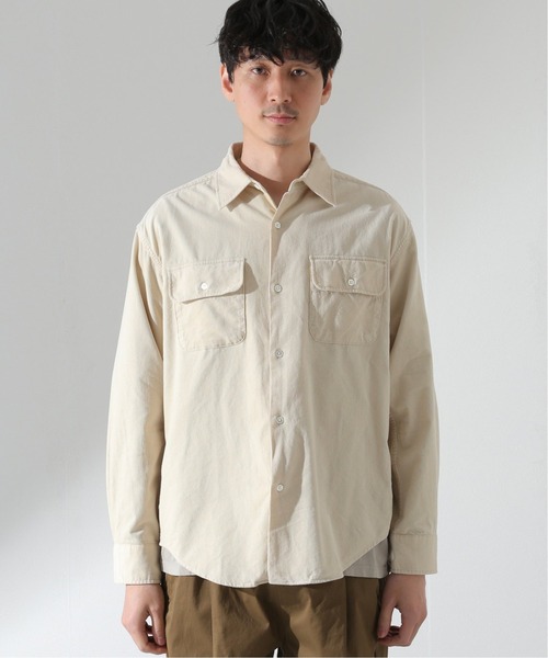JOURNAL STANDARD relume（ジャーナルスタンダード　レリューム）の「GARMENT DYE ビッグシルエット コーデュロイシャツ（ブルゾン・メンズ・ダークグリーン/ベージュ系その他/ピンク/アイボリー・MEDIUM/LARGE）」の5枚目の写真