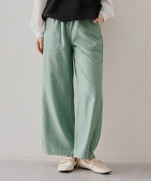 Chez toi | 麻調リブ切替ワイドパンツ(その他パンツ)