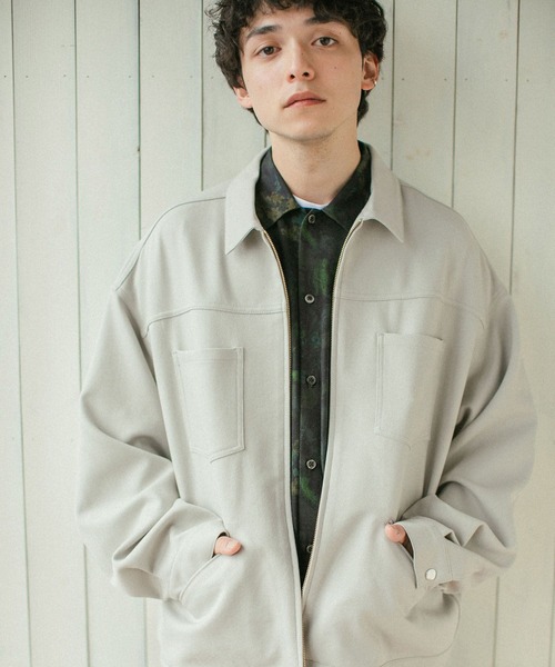 RAGEBLUE(レイジブルー)の「メランジーンズビッグブルゾン<セットアップ可>(ブルゾン・メンズ・ブラック/ブラウン/グレー/ピンク/オリーブ/ブラウン系その他・MEDIUM/LARGE)」の3枚目の写真