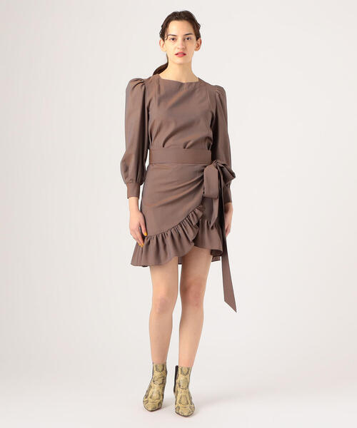 ISABEL MARANT（イザベルマラン）の「ISABEL MARANT ETOILE NELICIA ウール ラッフルワンピース（ワンピース・レディース・バーガンディー・34）」の7枚目の写真