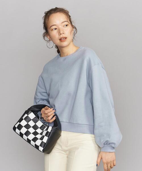 BEAUTY&YOUTH UNITED ARROWS（ビューティーアンドユースユナイテッドアローズ）の「BY コットン裏毛ボリュームスリーブ カットソー プルオーバー -ウォッシャブル-◆（Tシャツ/カットソー・レディース・ライトブルー/ネイビー/オフホワイト・FREE）」の7枚目の写真