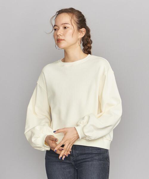 BEAUTY&YOUTH UNITED ARROWS（ビューティーアンドユースユナイテッドアローズ）の「BY コットン裏毛ボリュームスリーブ カットソー プルオーバー -ウォッシャブル-◆（Tシャツ/カットソー・レディース・ライトブルー/ネイビー/オフホワイト・FREE）」の9枚目の写真