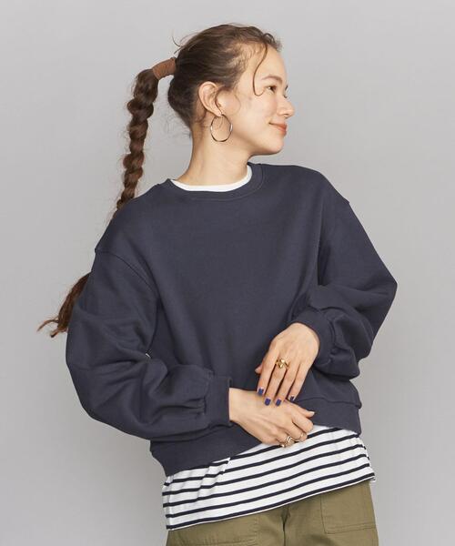 BEAUTY&YOUTH UNITED ARROWS（ビューティーアンドユースユナイテッドアローズ）の「BY コットン裏毛ボリュームスリーブ カットソー プルオーバー -ウォッシャブル-◆（Tシャツ/カットソー・レディース・ライトブルー/ネイビー/オフホワイト・FREE）」の11枚目の写真