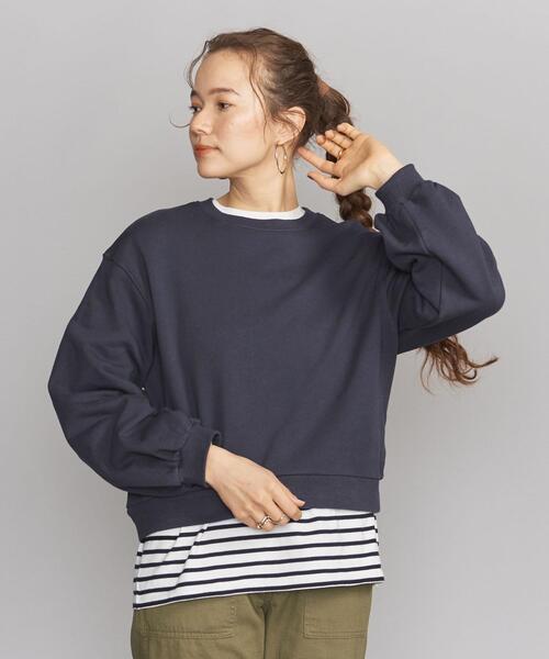 BEAUTY&YOUTH UNITED ARROWS（ビューティーアンドユースユナイテッドアローズ）の「BY コットン裏毛ボリュームスリーブ カットソー プルオーバー -ウォッシャブル-◆（Tシャツ/カットソー・レディース・ライトブルー/ネイビー/オフホワイト・FREE）」の12枚目の写真
